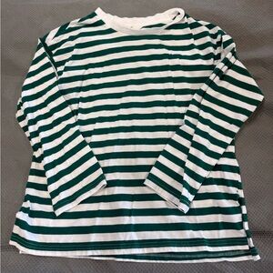 Green and White Striped Shirt